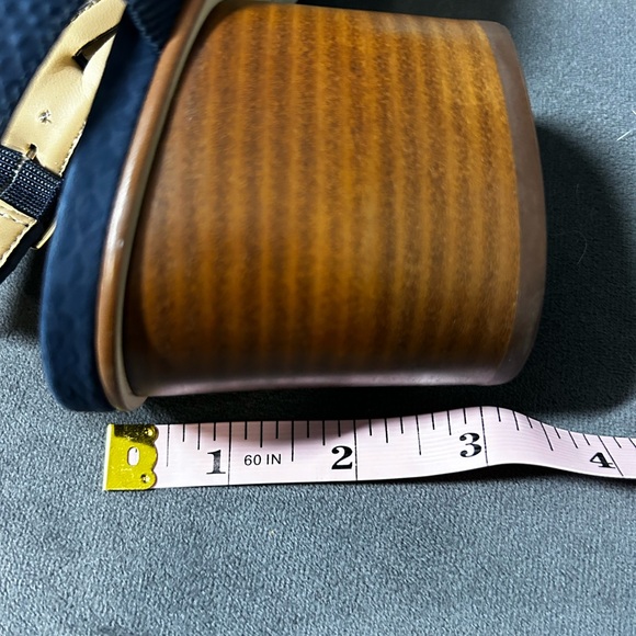 Talbots Blue Sandals with Adjustable Ankle Strap and Textured Design - Picture 12 of 12